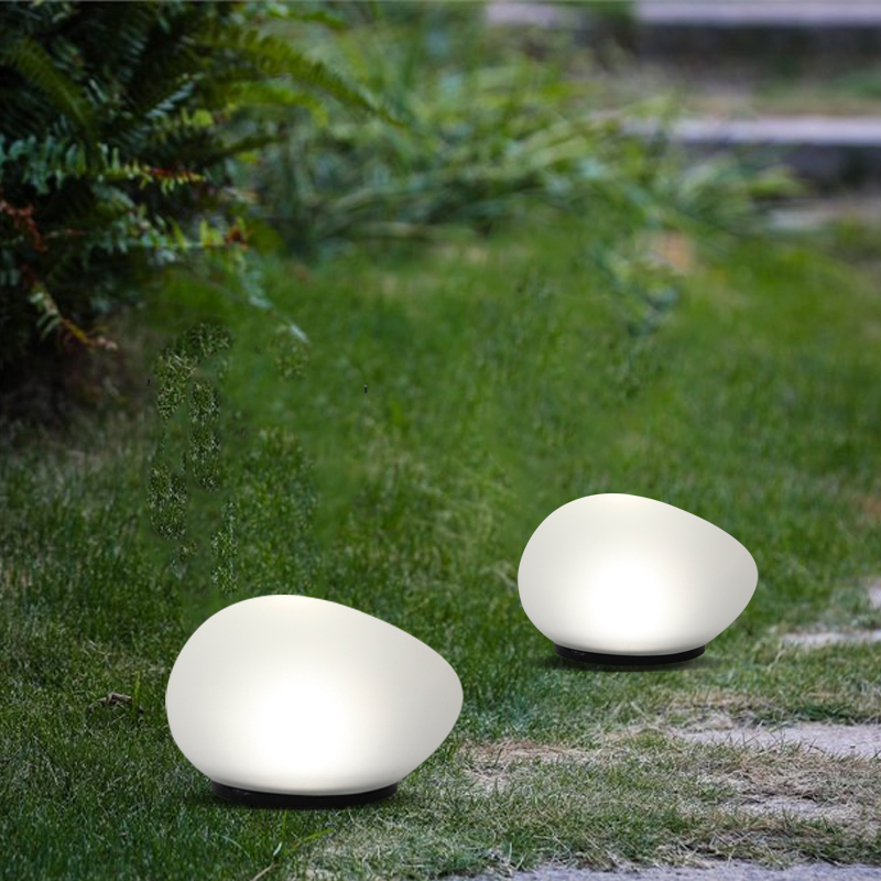 LED Solar Glass Stone Light, Large(VY06-021)