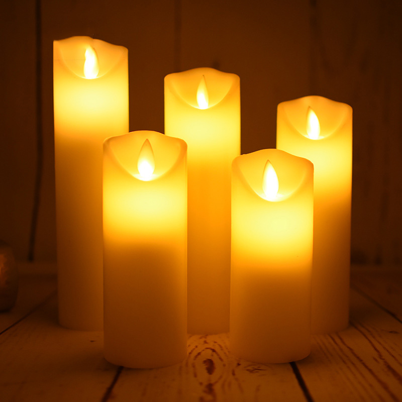 Set of 5 LED Real Wax Flickering Candles(VY04-020)