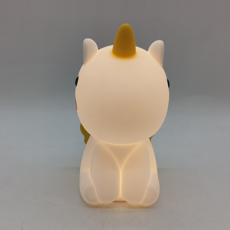 Soft unicorn silicone night light for kids gift(VY10-009)