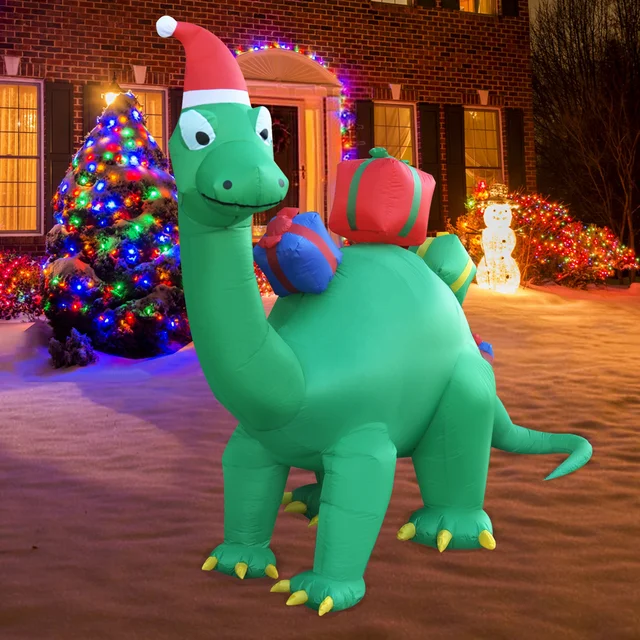 Led light outdoor inflatable dinosaur christmas decorations（VY-Y002）