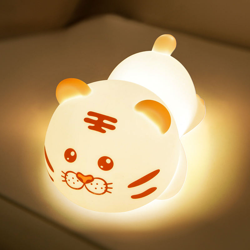 7 color Soft Silicone Tiger Sleeping Lamp（VY10-008）