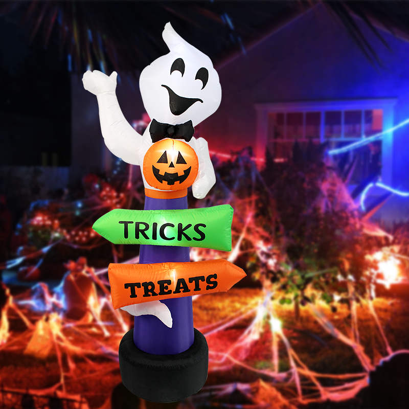 Road Sign Gift  LED Light Lawn Outdoor ghost Devil Halloween inflatable decoration((VY11-002)