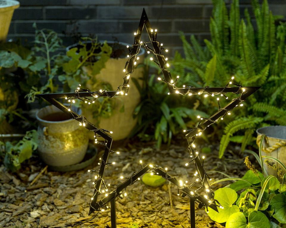 Christmas garden metal star decorated lawn lights(VY12-007)