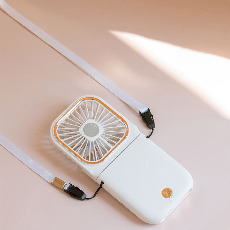 Multi Function 3 in 1 Folding Power  With Portable Air Cooling Neck Mini Rechargeable Fan（VY15-001）