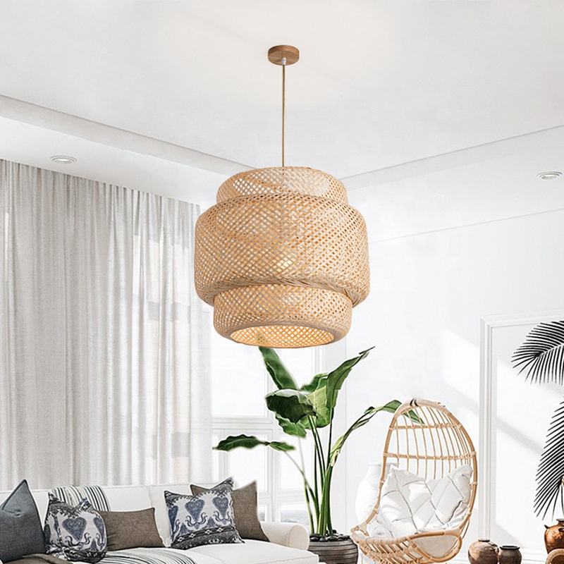 Restaurant Hotel Decorative Chandelier Large Bamboo Pendant Light Lamps(VY03-001)
