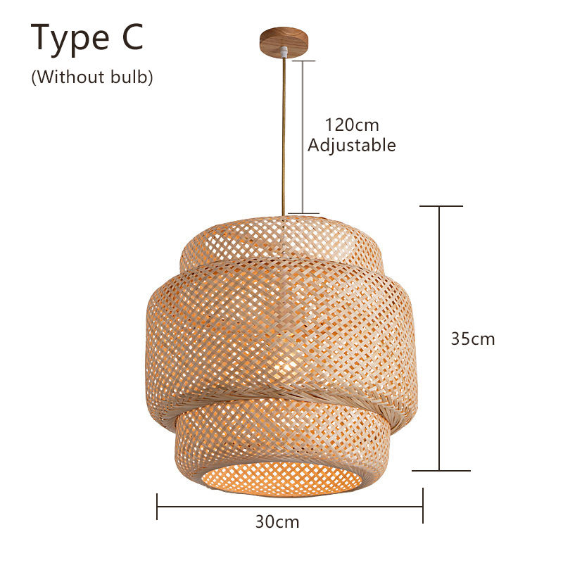 Restaurant Hotel Decorative Chandelier Large Bamboo Pendant Light Lamps(VY03-001)