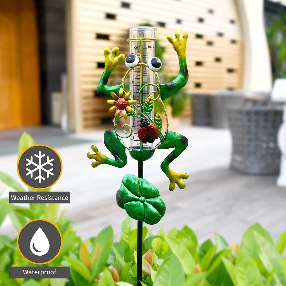 Frogs Rain Gauge Outdoor Decorative LED Solar Light（VY06-004）
