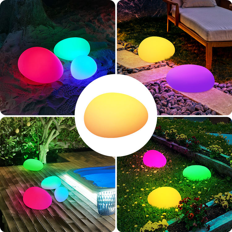 LED Outdoor Garden Decoration Solar Cobblestone lights(VY05-002）