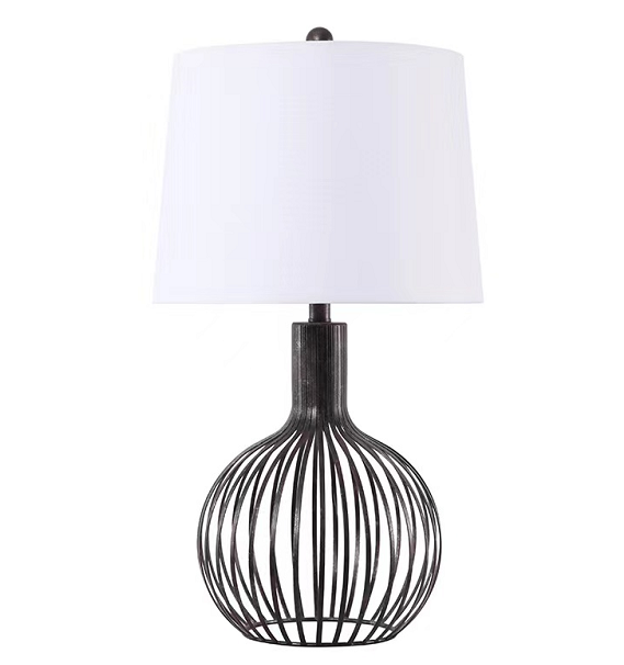 Modern and simple creative bedroom base metal base cloth shade Bedside Table Lamp(VY02-012)