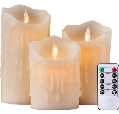 Battery-powered scintillator Led True wax Flameless Christmas candle Light(VY04-004)