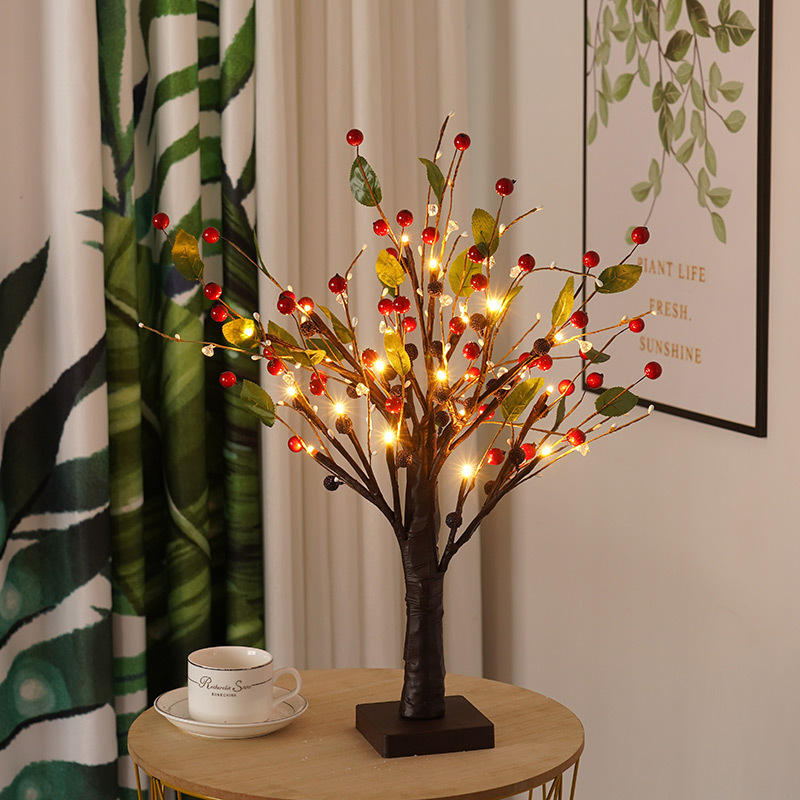 LEDs Christmas Red Haw Trees Decorations Lights(VY18-007)