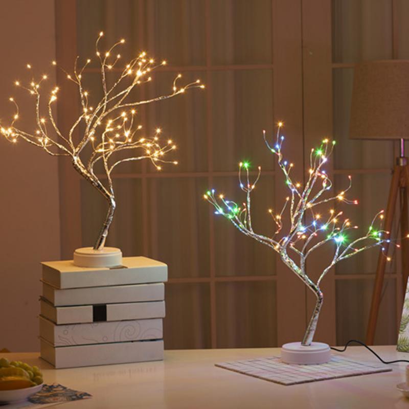 Tabletop Bonsai Tree Light with 108 LED Copper Wire String Lights Battery/USB Operated DIY Artificial Tree Lamp