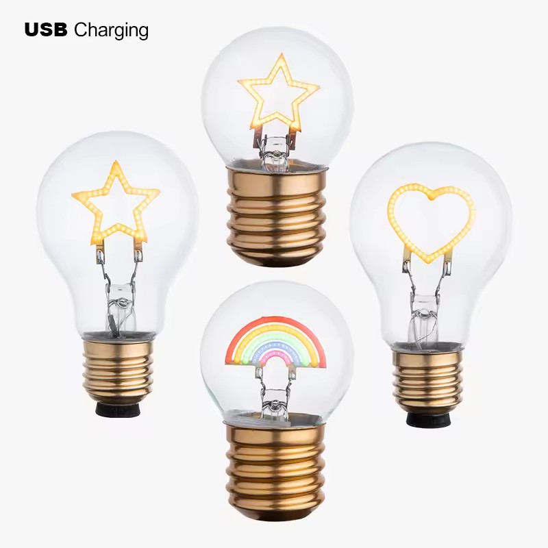Battery Operated Light Bulb & Table Lamp Rechargeable USB Light Bulb (VY10-013)