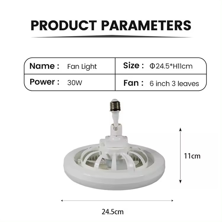 Home Ceiling Fan Light E27 Portable Lamp for Living Room Bedroom(VY15-008)