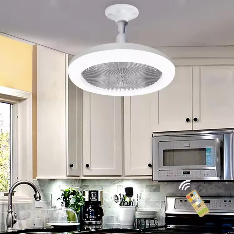 Home Ceiling Fan Light E27 Portable Lamp for Living Room Bedroom(VY15-008)